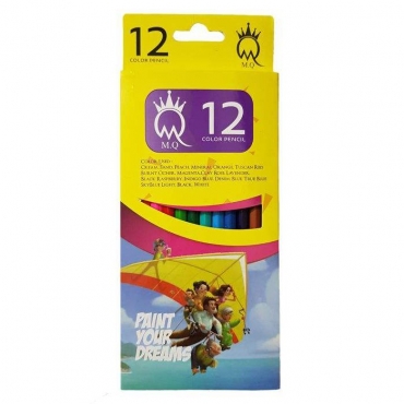 مداد رنگی 12 رنگ جعبه مقوایی ام کیو M.Q